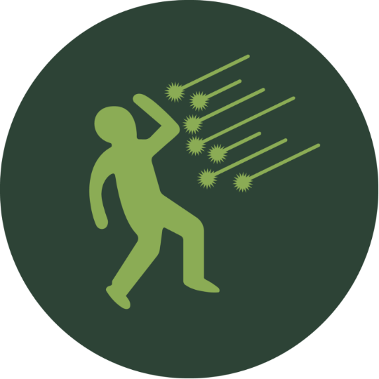 OJUELOS Partículas y chispas